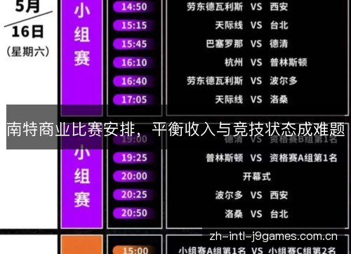 南特商业比赛安排,平衡收入与竞技状态成难题 南特商业比赛安排,平衡收入与竞技状态成难题